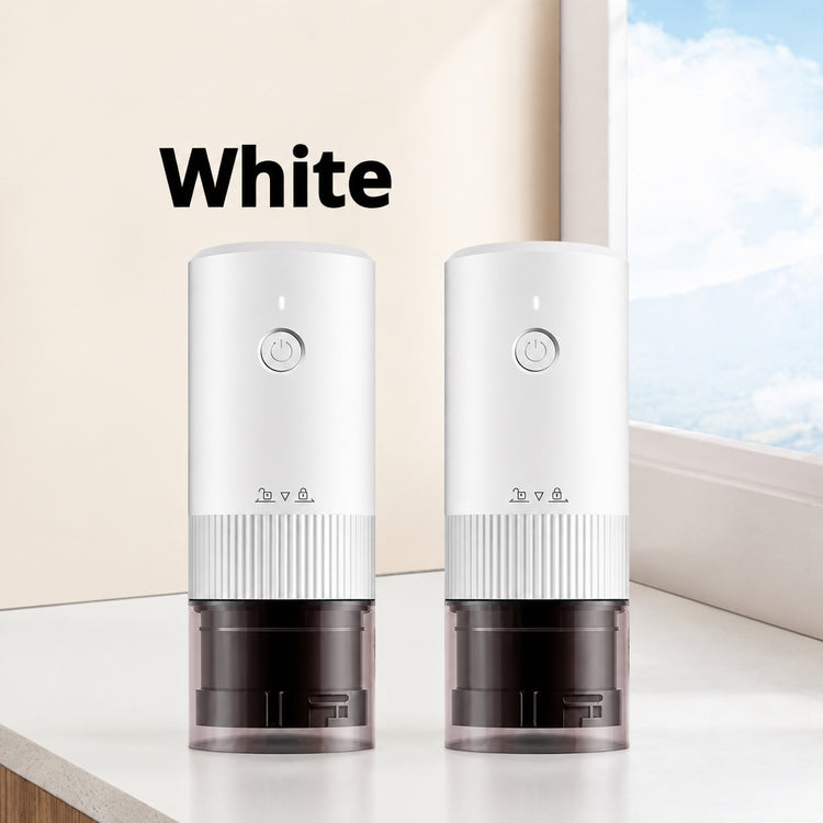 Compact Electric Coffee Grinder in light green